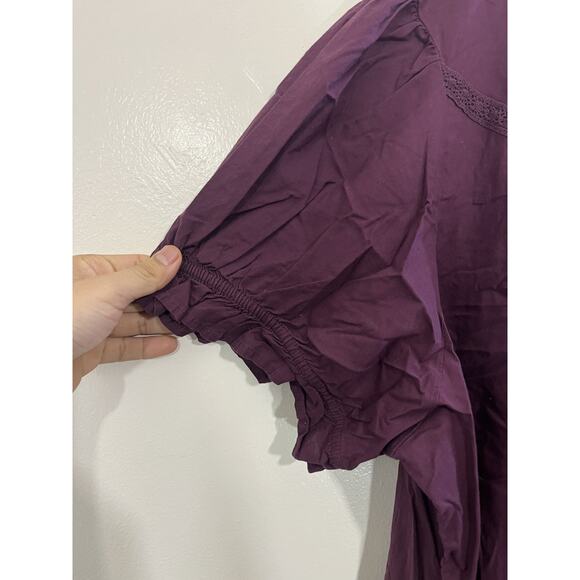 Cottagecore Victorian Inspired Romantic Boho Prairie Top 26 Edwardian Burgundy - Picture 9 of 15